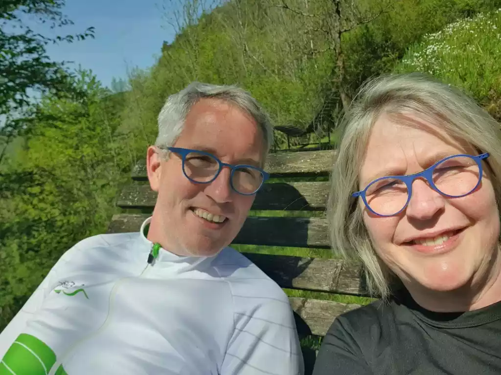 André en Kirsten, eigenaren van Im Eifel Wielersport Hotel in Bonsbeuern